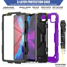 Load image into Gallery viewer, For iPad Pro 11 inch (2018) / Pro 11 inch (2020) Shockproof Colorful Silica Gel + PC Protective Tablet Case with Holder &amp; Shoulder Strap &amp; Hand Strap &amp; Pen Slot, For iPad Pro 11 inch (2018)