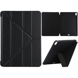 Millet Texture PU+ Silicone Full Coverage Leather Case with Multi-folding Holder for iPad Air (2020) 10.9 inch