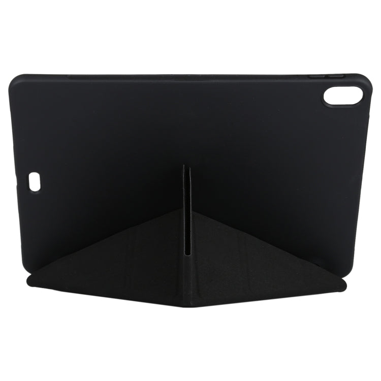 Millet Texture PU+ Silicone Full Coverage Leather Case with Multi-folding Holder for iPad Air (2020) 10.9 inch