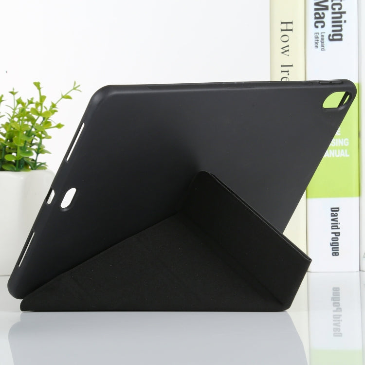 Millet Texture PU+ Silicone Full Coverage Leather Case with Multi-folding Holder for iPad Air (2020) 10.9 inch