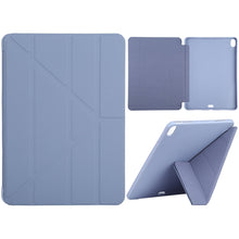 Load image into Gallery viewer, Millet Texture PU+ Silicone Full Coverage Leather Case with Multi-folding Holder for iPad Air (2020) 10.9 inch
