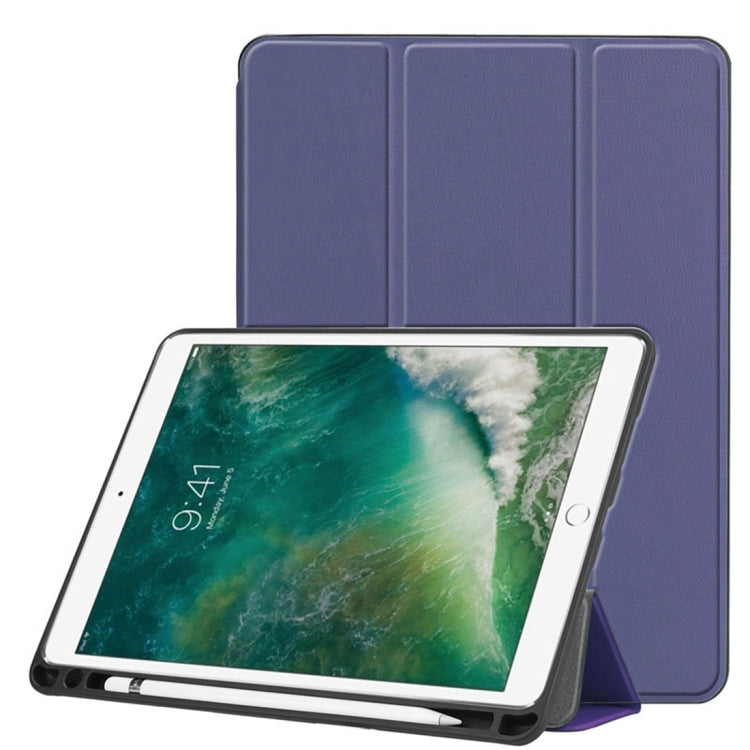 Custer Texture Horizontal Flip Leather Case for iPad Pro 10.5 Inch / iPad Air (2019), with Three-folding Holder & Pen Slot