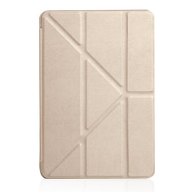 Millet Texture PU+ Silica Gel Full Coverage Leather Case for iPad Mini 4/5, with Multi-folding Holder
