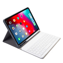 Load image into Gallery viewer, RK11 For iPad Pro 11 inch Silk Texture Detachable Plastic Bluetooth Keyboard Leather Tablet Case with Pen Slot &amp; Stand Function