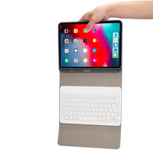 Load image into Gallery viewer, RK11 For iPad Pro 11 inch Silk Texture Detachable Plastic Bluetooth Keyboard Leather Tablet Case with Pen Slot &amp; Stand Function