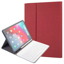 Load image into Gallery viewer, RK11 For iPad Pro 11 inch Silk Texture Detachable Plastic Bluetooth Keyboard Leather Tablet Case with Pen Slot &amp; Stand Function