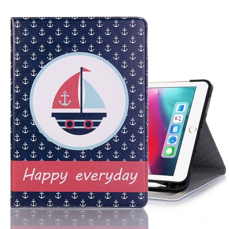 Ship Pattern Horizontal Flip Leather Case for iPad Air 11 2024 / iPad Pro 11 inch (2018),with Card Slots & Holder & Wallet & Photo Frame & Pen slot