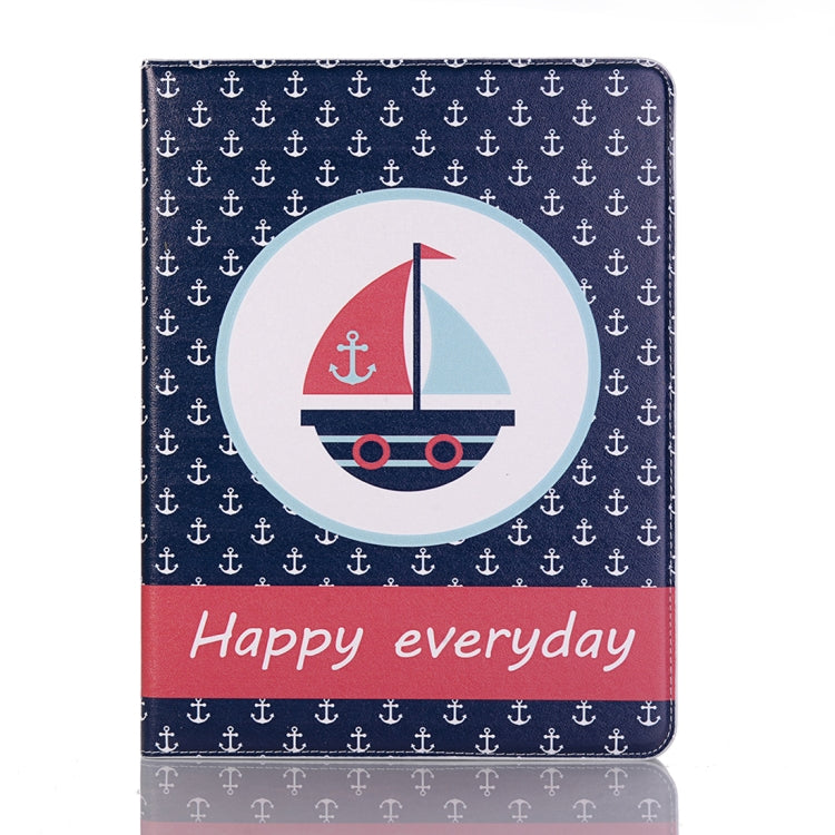 Ship Pattern Horizontal Flip Leather Case for iPad Air 11 2024 / iPad Pro 11 inch (2018),with Card Slots & Holder & Wallet & Photo Frame & Pen slot