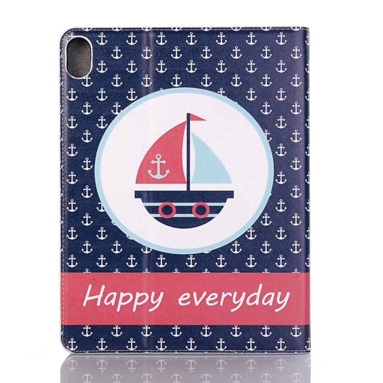 Ship Pattern Horizontal Flip Leather Case for iPad Air 11 2024 / iPad Pro 11 inch (2018),with Card Slots & Holder & Wallet & Photo Frame & Pen slot