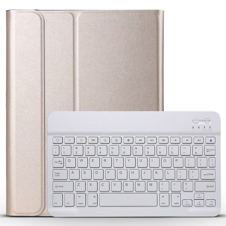 Detachable Bluetooth Keyboard + Brushed Texture Horizontal Flip Leather Tablet Case with Holder for iPad Pro 11 inch (2018)