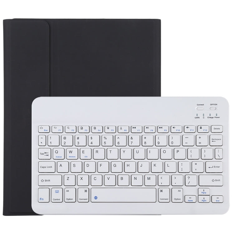 TG11B Detachable Bluetooth White Keyboard + Microfiber Leather Tablet Case for iPad Pro 11 inch (2020), with Pen Slot & Holder