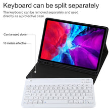 Load image into Gallery viewer, TG11B Detachable Bluetooth White Keyboard + Microfiber Leather Tablet Case for iPad Pro 11 inch (2020), with Pen Slot &amp; Holder, White Keyboard