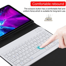 Load image into Gallery viewer, TG11B Detachable Bluetooth White Keyboard + Microfiber Leather Tablet Case for iPad Pro 11 inch (2020), with Pen Slot &amp; Holder, White Keyboard