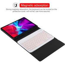 Load image into Gallery viewer, TG11B Detachable Bluetooth Pink Keyboard + Microfiber Leather Tablet Case for iPad Pro 11 inch (2020), with Pen Slot &amp; Holder, Pink Keyboard
