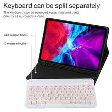 Load image into Gallery viewer, TG11B Detachable Bluetooth Pink Keyboard + Microfiber Leather Tablet Case for iPad Pro 11 inch (2020), with Pen Slot &amp; Holder, Pink Keyboard