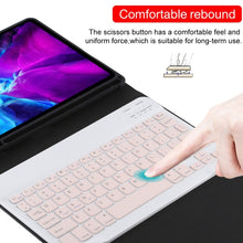 Load image into Gallery viewer, TG11B Detachable Bluetooth Pink Keyboard + Microfiber Leather Tablet Case for iPad Pro 11 inch (2020), with Pen Slot &amp; Holder, Pink Keyboard
