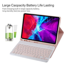 Load image into Gallery viewer, TG11B Detachable Bluetooth Pink Keyboard + Microfiber Leather Tablet Case for iPad Pro 11 inch (2020), with Pen Slot &amp; Holder