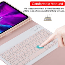 Load image into Gallery viewer, TG11B Detachable Bluetooth Pink Keyboard + Microfiber Leather Tablet Case for iPad Pro 11 inch (2020), with Pen Slot &amp; Holder