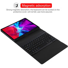 Load image into Gallery viewer, TG11B Detachable Bluetooth Black Keyboard + Microfiber Leather Tablet Case for iPad Pro 11 inch (2020), with Pen Slot &amp; Holder, Black Keyboard