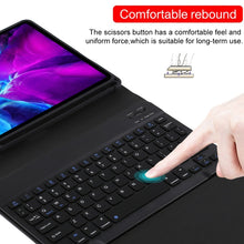 Load image into Gallery viewer, TG11B Detachable Bluetooth Black Keyboard + Microfiber Leather Tablet Case for iPad Pro 11 inch (2020), with Pen Slot &amp; Holder, Black Keyboard