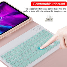 Load image into Gallery viewer, TG11B Detachable Bluetooth Green Keyboard + Microfiber Leather Tablet Case for iPad Pro 11 inch (2020), with Pen Slot &amp; Holder