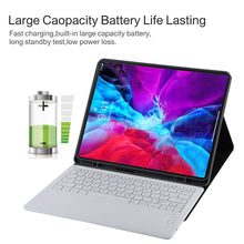 Load image into Gallery viewer, T129 Detachable Bluetooth White Keyboard Microfiber Leather Tablet Case for iPad Pro 12.9 inch (2020), with Holder
