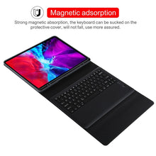 Load image into Gallery viewer, T129 Detachable Bluetooth Black Keyboard Microfiber Leather Tablet Case for iPad Pro 12.9 inch (2020), with Holder, Black Keyboard