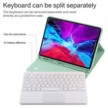 Load image into Gallery viewer, TG11BC Detachable Bluetooth White Keyboard Microfiber Leather Tablet Case for iPad Pro 11 inch (2020), with Touchpad &amp; Pen Slot &amp; Holder