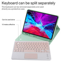 Load image into Gallery viewer, TG11BC Detachable Bluetooth Pink Keyboard Microfiber Leather Tablet Case for iPad Pro 11 inch (2020), with Touchpad &amp; Pen Slot &amp; Holder