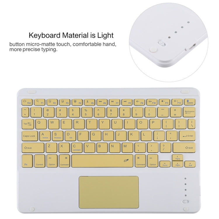 TG11BC Detachable Bluetooth Yellow Keyboard Microfiber Leather Tablet Case for iPad Pro 11 inch (2020), with Touchpad & Pen Slot & Holder