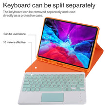 Load image into Gallery viewer, TG11BC Detachable Bluetooth Green Keyboard Microfiber Leather Tablet Case for iPad Pro 11 inch (2020), with Touchpad &amp; Pen Slot &amp; Holder, Green Keyboard
