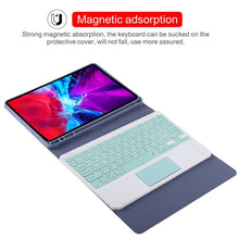 Load image into Gallery viewer, TG11BC Detachable Bluetooth Green Keyboard Microfiber Leather Tablet Case for iPad Pro 11 inch (2020), with Touchpad &amp; Pen Slot &amp; Holder