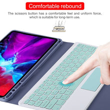Load image into Gallery viewer, TG11BC Detachable Bluetooth Green Keyboard Microfiber Leather Tablet Case for iPad Pro 11 inch (2020), with Touchpad &amp; Pen Slot &amp; Holder