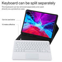 Load image into Gallery viewer, TG11BCS Detachable Bluetooth White Keyboard Microfiber Leather Tablet Case for iPad Pro 11 inch (2020), with Backlight &amp; Touchpad &amp; Pen Slot &amp; Holder
