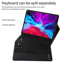 Load image into Gallery viewer, TG11BCS Detachable Bluetooth Black Keyboard Microfiber Leather Tablet Case for iPad Pro 11 inch (2020), with Backlight &amp; Touchpad &amp; Pen Slot &amp; Holder