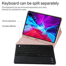 Load image into Gallery viewer, TG11BCS Detachable Bluetooth Black Keyboard Microfiber Leather Tablet Case for iPad Pro 11 inch (2020), with Backlight &amp; Touchpad &amp; Pen Slot &amp; Holder, Black Keyboard