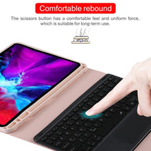 Load image into Gallery viewer, TG11BCS Detachable Bluetooth Black Keyboard Microfiber Leather Tablet Case for iPad Pro 11 inch (2020), with Backlight &amp; Touchpad &amp; Pen Slot &amp; Holder, Black Keyboard