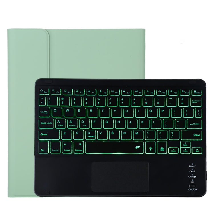 TG11BCS Detachable Bluetooth Black Keyboard Microfiber Leather Tablet Case for iPad Pro 11 inch (2020), with Backlight & Touchpad & Pen Slot & Holder, Black Keyboard