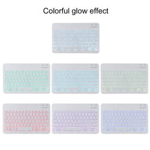 Load image into Gallery viewer, TG11BS Detachable Bluetooth White Keyboard Microfiber Leather Tablet Case for iPad Pro 11 inch (2020), with Backlight &amp; Pen Slot &amp; Holder, White Keyboard