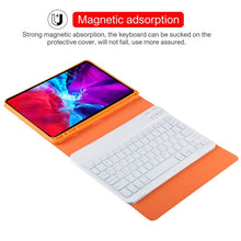 Load image into Gallery viewer, TG11BS Detachable Bluetooth White Keyboard Microfiber Leather Tablet Case for iPad Pro 11 inch (2020), with Backlight &amp; Pen Slot &amp; Holder, White Keyboard