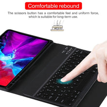 Load image into Gallery viewer, TG11BS Detachable Bluetooth Black Keyboard + Microfiber Leather Tablet Case for iPad Pro 11 inch (2020), with Backlight &amp; Pen Slot &amp; Holder