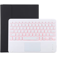 Load image into Gallery viewer, TG-102BCS Detachable Bluetooth White Keyboard + Microfiber Leather Tablet Case for iPad 10.2 inch / iPad Air (2019), with Touch Pad &amp; Backlight &amp; Pen Slot &amp; Holder