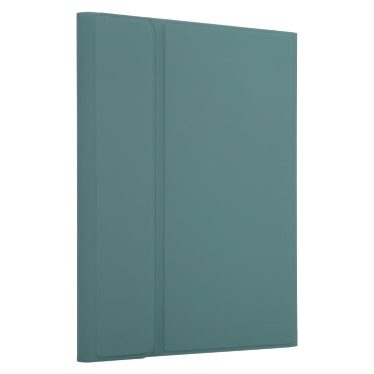 TG-102BCS Detachable Bluetooth White Keyboard + Microfiber Leather Tablet Case for iPad 10.2 inch / iPad Air (2019), with Touch Pad & Backlight & Pen Slot & Holder