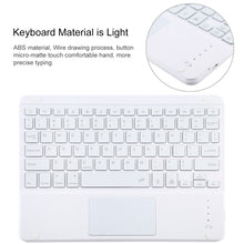 Load image into Gallery viewer, TG-102BCS Detachable Bluetooth White Keyboard + Microfiber Leather Tablet Case for iPad 10.2 inch / iPad Air (2019), with Touch Pad &amp; Backlight &amp; Pen Slot &amp; Holder