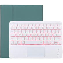Load image into Gallery viewer, TG-102BCS Detachable Bluetooth White Keyboard + Microfiber Leather Tablet Case for iPad 10.2 inch / iPad Air (2019), with Touch Pad &amp; Backlight &amp; Pen Slot &amp; Holder, White Keyboard