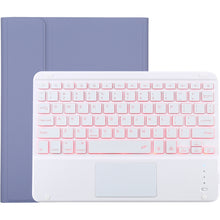 Load image into Gallery viewer, TG-102BCS Detachable Bluetooth White Keyboard + Microfiber Leather Tablet Case for iPad 10.2 inch / iPad Air (2019), with Touch Pad &amp; Backlight &amp; Pen Slot &amp; Holder, White Keyboard