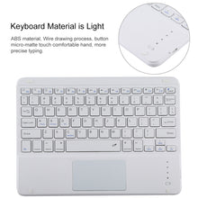 Load image into Gallery viewer, TG-102BC Detachable Bluetooth White Keyboard + Microfiber Leather Tablet Case for iPad 10.2 inch / iPad Air (2019), with Touch Pad &amp; Pen Slot &amp; Holder
