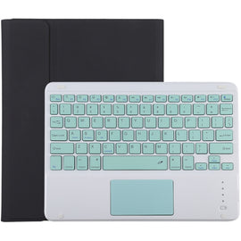 TG-102BC Detachable Bluetooth Green Keyboard + Microfiber Leather Tablet Case for iPad 10.2 inch / iPad Air (2019), with Touch Pad & Pen Slot & Holder