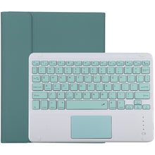 Load image into Gallery viewer, TG-102BC Detachable Bluetooth Green Keyboard + Microfiber Leather Tablet Case for iPad 10.2 inch / iPad Air (2019), with Touch Pad &amp; Pen Slot &amp; Holder