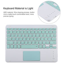 Load image into Gallery viewer, TG-102BC Detachable Bluetooth Green Keyboard + Microfiber Leather Tablet Case for iPad 10.2 inch / iPad Air (2019), with Touch Pad &amp; Pen Slot &amp; Holder, Green Keyboard